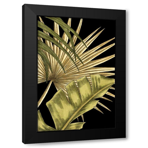 Rustic Tropical Leaves II Black Modern Wood Framed Art Print with Double Matting by Harper, Ethan