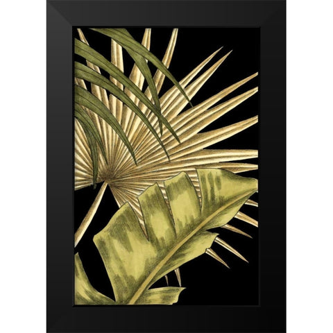 Rustic Tropical Leaves II Black Modern Wood Framed Art Print by Harper, Ethan