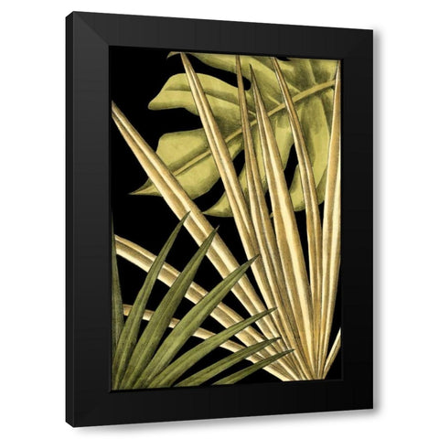 Rustic Tropical Leaves IV Black Modern Wood Framed Art Print with Double Matting by Harper, Ethan