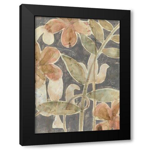 Rainforest Fresco I Black Modern Wood Framed Art Print with Double Matting by Goldberger, Jennifer