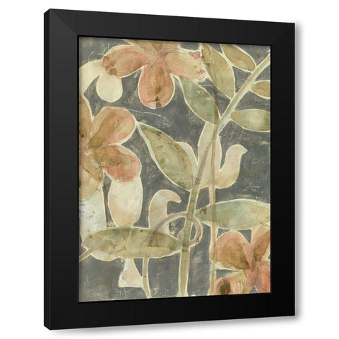 Rainforest Fresco I Black Modern Wood Framed Art Print with Double Matting by Goldberger, Jennifer