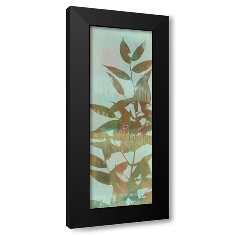 Leaf Overlay II Black Modern Wood Framed Art Print with Double Matting by Goldberger, Jennifer