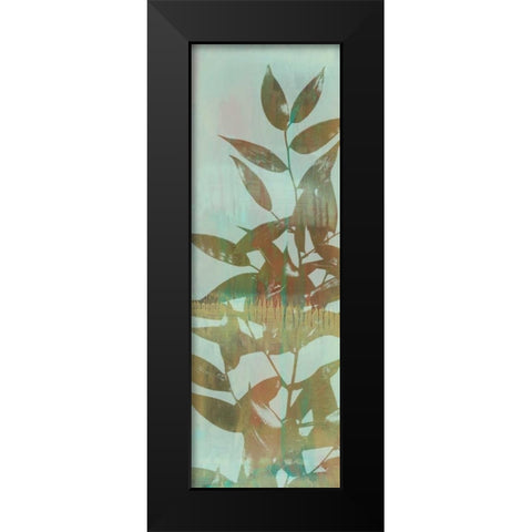 Leaf Overlay II Black Modern Wood Framed Art Print by Goldberger, Jennifer