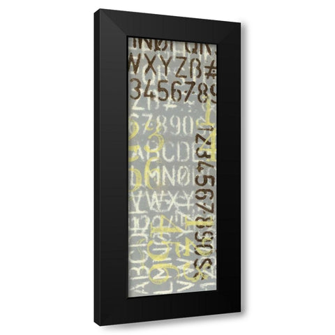 Numbered Letters I Black Modern Wood Framed Art Print by Goldberger, Jennifer