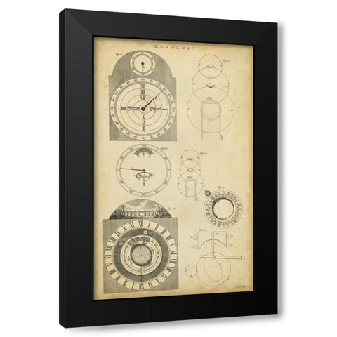 Clockworks I Black Modern Wood Framed Art Print by Chambers