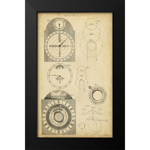 Clockworks I Black Modern Wood Framed Art Print by Chambers