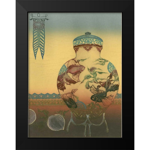Halcyon Urn II Black Modern Wood Framed Art Print by Unknown