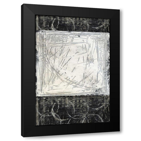 Kinetic Geometry II Black Modern Wood Framed Art Print with Double Matting by Harper, Ethan