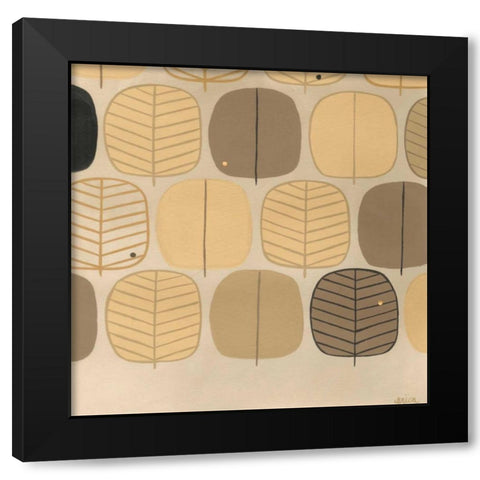 Woodland Motif II Black Modern Wood Framed Art Print by Vess, June Erica