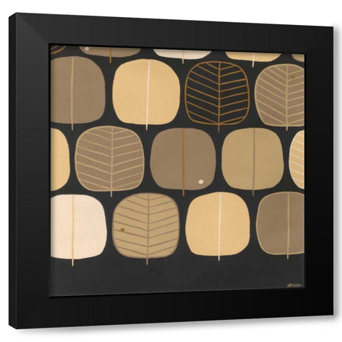 Woodland Motif IV Black Modern Wood Framed Art Print by Vess, June Erica