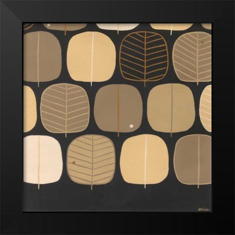 Woodland Motif IV Black Modern Wood Framed Art Print by Vess, June Erica