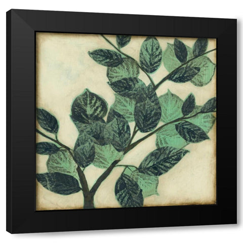 Graphic Leaves I Black Modern Wood Framed Art Print with Double Matting by Goldberger, Jennifer