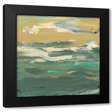 Green Waters Edge II Black Modern Wood Framed Art Print by Ludwig, Alicia
