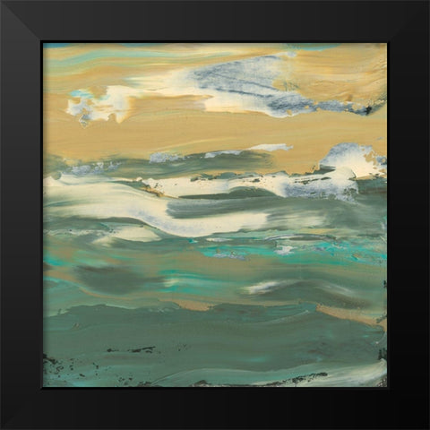 Green Waters Edge II Black Modern Wood Framed Art Print by Ludwig, Alicia