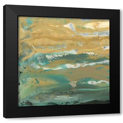 Green Waters Edge III Black Modern Wood Framed Art Print by Ludwig, Alicia