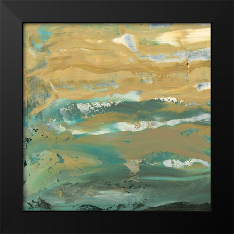 Green Waters Edge III Black Modern Wood Framed Art Print by Ludwig, Alicia