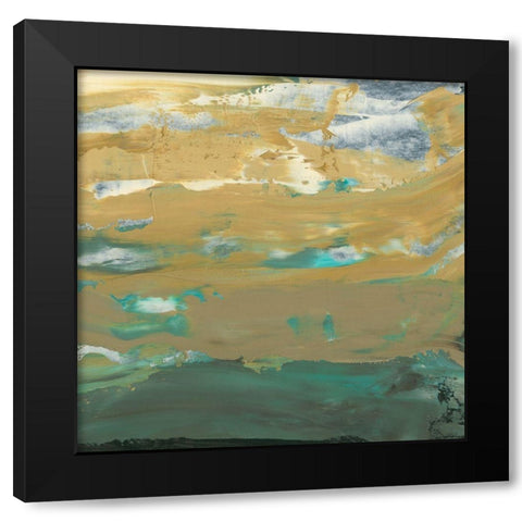 Green Waters Edge IV Black Modern Wood Framed Art Print by Ludwig, Alicia