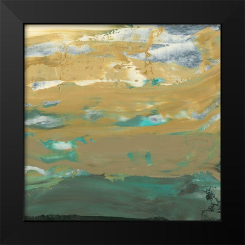 Green Waters Edge IV Black Modern Wood Framed Art Print by Ludwig, Alicia