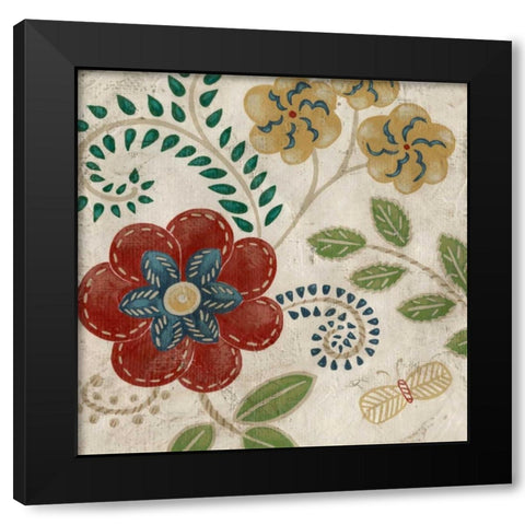 Valentine Tapestry I Black Modern Wood Framed Art Print with Double Matting by Zarris, Chariklia