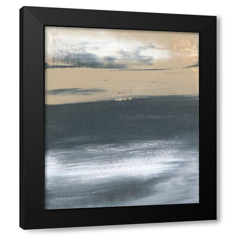 Glide II Black Modern Wood Framed Art Print with Double Matting by Gordon, Sharon