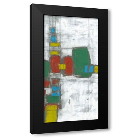 Building Blocks II Black Modern Wood Framed Art Print with Double Matting by Goldberger, Jennifer