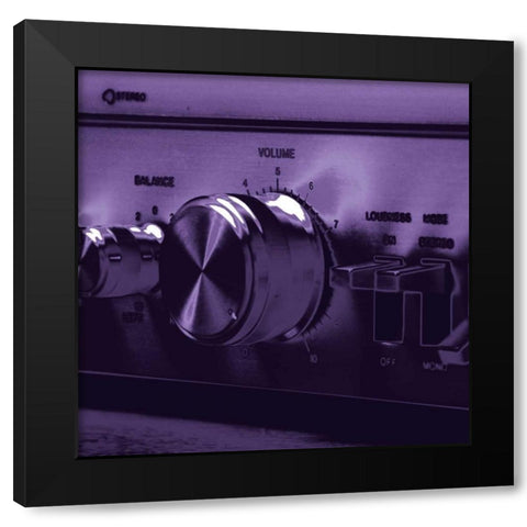 Chroma Stereo IV Black Modern Wood Framed Art Print with Double Matting by Stramel, Renee W.
