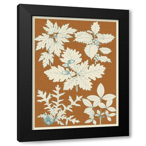 Leaves from Nature IV Black Modern Wood Framed Art Print by Vision Studio