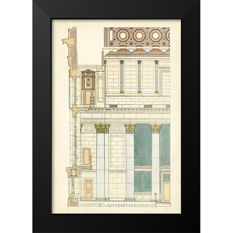 Architects Plan IV Black Modern Wood Framed Art Print by Vision Studio
