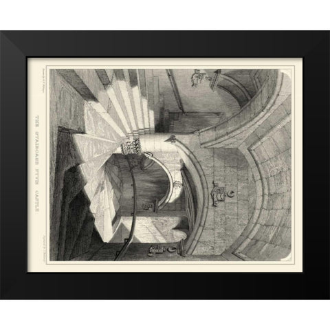 Gothic Detail IV Black Modern Wood Framed Art Print by Billings, R. W.