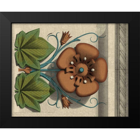 Floral Detail I Black Modern Wood Framed Art Print by Vision Studio