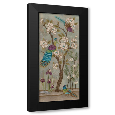 Gardenia Chinoiserie I Black Modern Wood Framed Art Print by Zarris, Chariklia