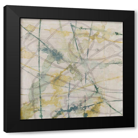 Sea Overlay Black Modern Wood Framed Art Print by Jennifer Goldberger