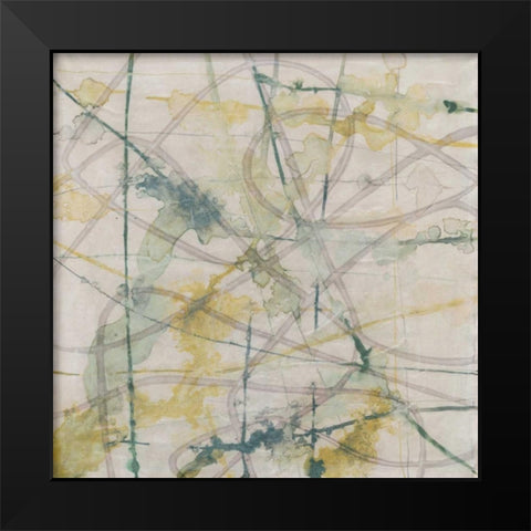 Sea Overlay Black Modern Wood Framed Art Print by Jennifer Goldberger