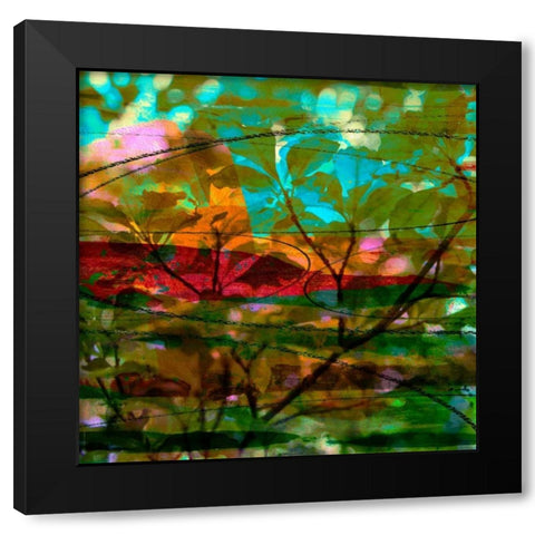 Abstract Leaf Study III Black Modern Wood Framed Art Print by Jasper, Sisa