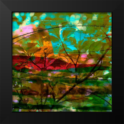 Abstract Leaf Study III Black Modern Wood Framed Art Print by Jasper, Sisa