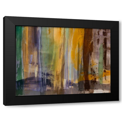 Intuition V Black Modern Wood Framed Art Print with Double Matting by Jasper, Sisa