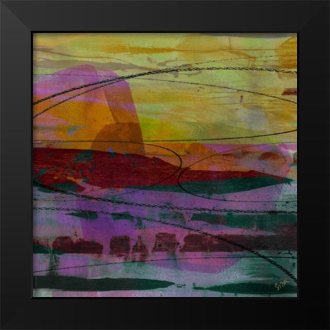 Impression III Black Modern Wood Framed Art Print by Jasper, Sisa