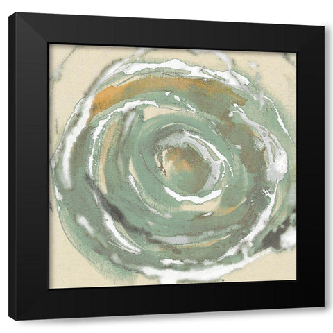 Flora II Black Modern Wood Framed Art Print by Jasper, Sisa