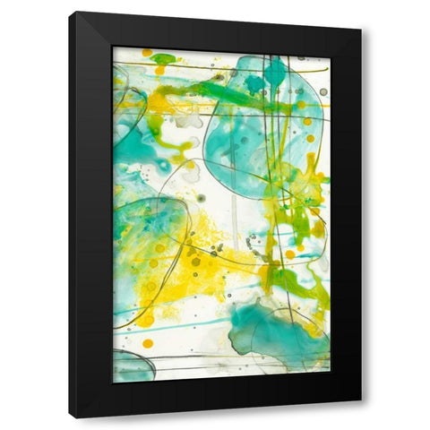 Splish Splash II Black Modern Wood Framed Art Print by Goldberger, Jennifer