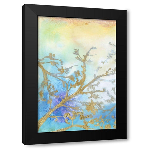 Gilt Branches I Black Modern Wood Framed Art Print by Goldberger, Jennifer