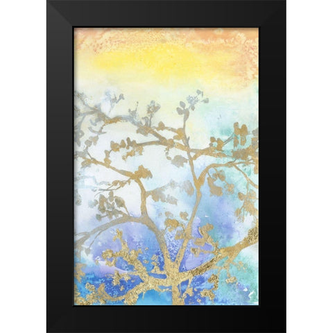 Gilt Branches II Black Modern Wood Framed Art Print by Goldberger, Jennifer