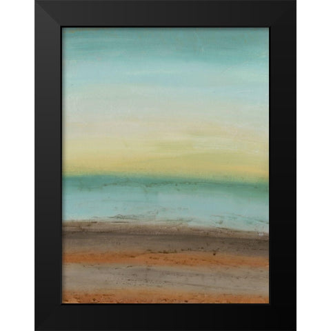 Seaside Serenity II Black Modern Wood Framed Art Print by Vess, June Erica