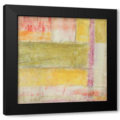 Neon Lights II Black Modern Wood Framed Art Print by Vess, June Erica