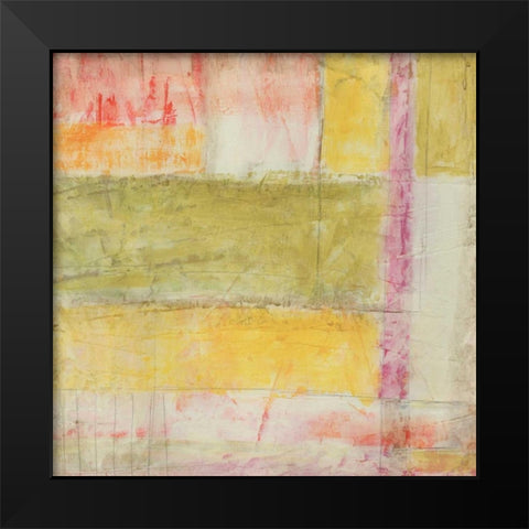 Neon Lights II Black Modern Wood Framed Art Print by Vess, June Erica