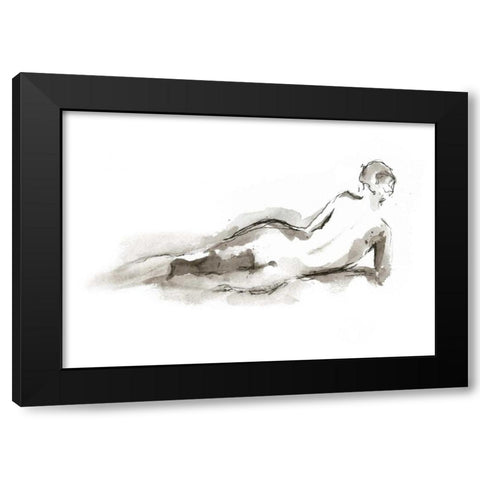 Ink Figure Study I Black Modern Wood Framed Art Print with Double Matting by Harper, Ethan