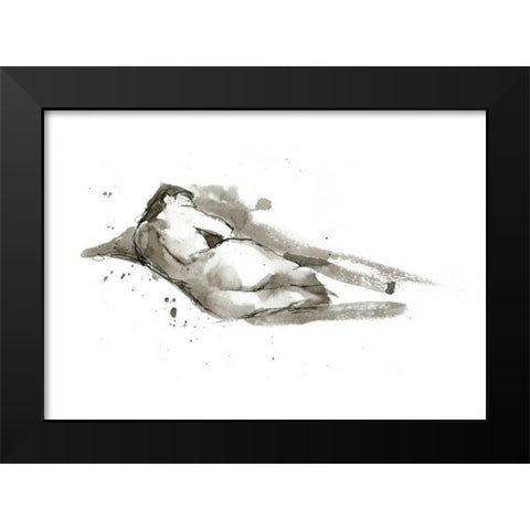 Ink Figure Study III Black Modern Wood Framed Art Print by Harper, Ethan