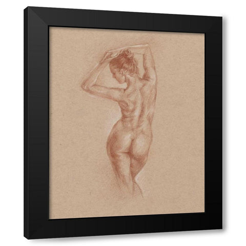 Standing Figure Study I Black Modern Wood Framed Art Print by Harper, Ethan