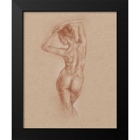 Standing Figure Study I Black Modern Wood Framed Art Print by Harper, Ethan