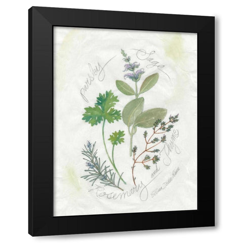 Parsley and Sage Black Modern Wood Framed Art Print by Della-Piana, Elissa