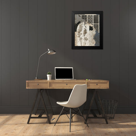 Non-Embellished Fragmented Collage II Black Modern Wood Framed Art Print by Meagher, Megan